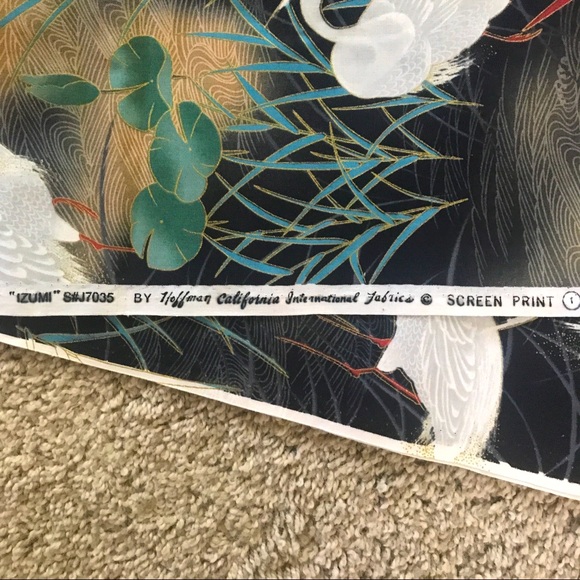 NWOT Hoffman California International Fabrics IZUMI S#J7035 White Herons - Picture 5 of 5